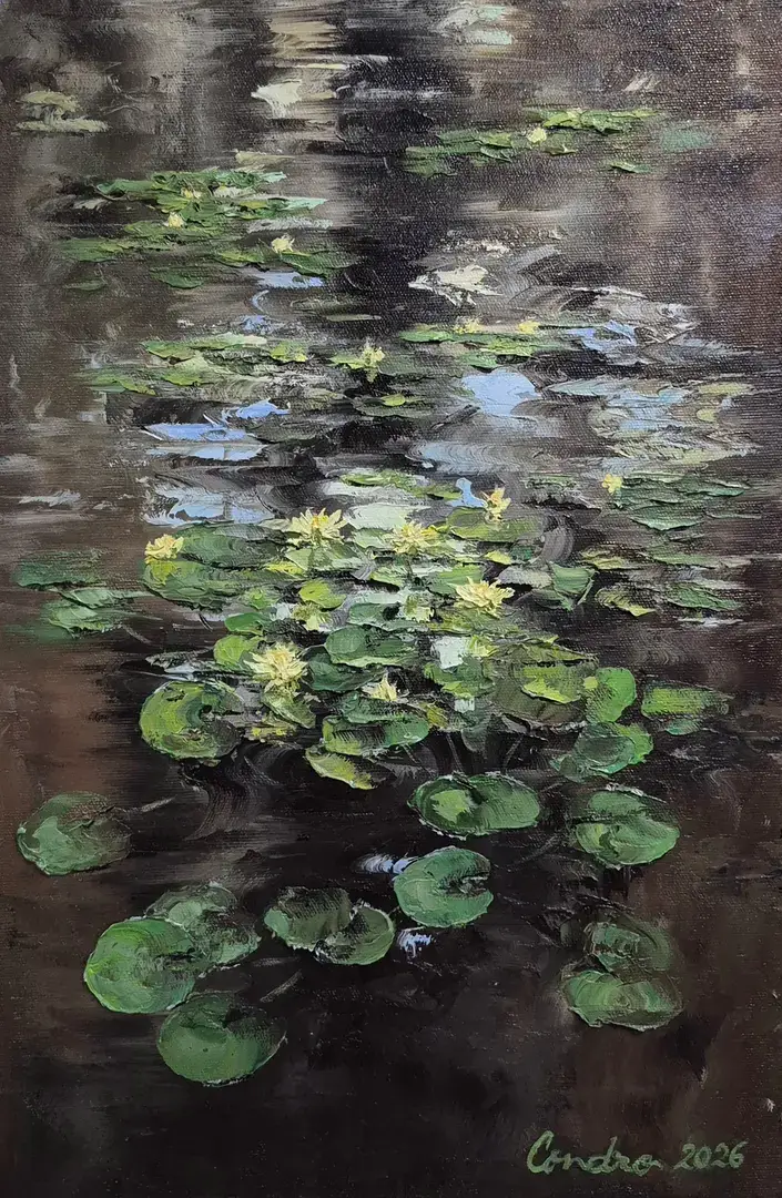 A Pause Behind the Calm by Condro Puspitosari, Oil on Canvas