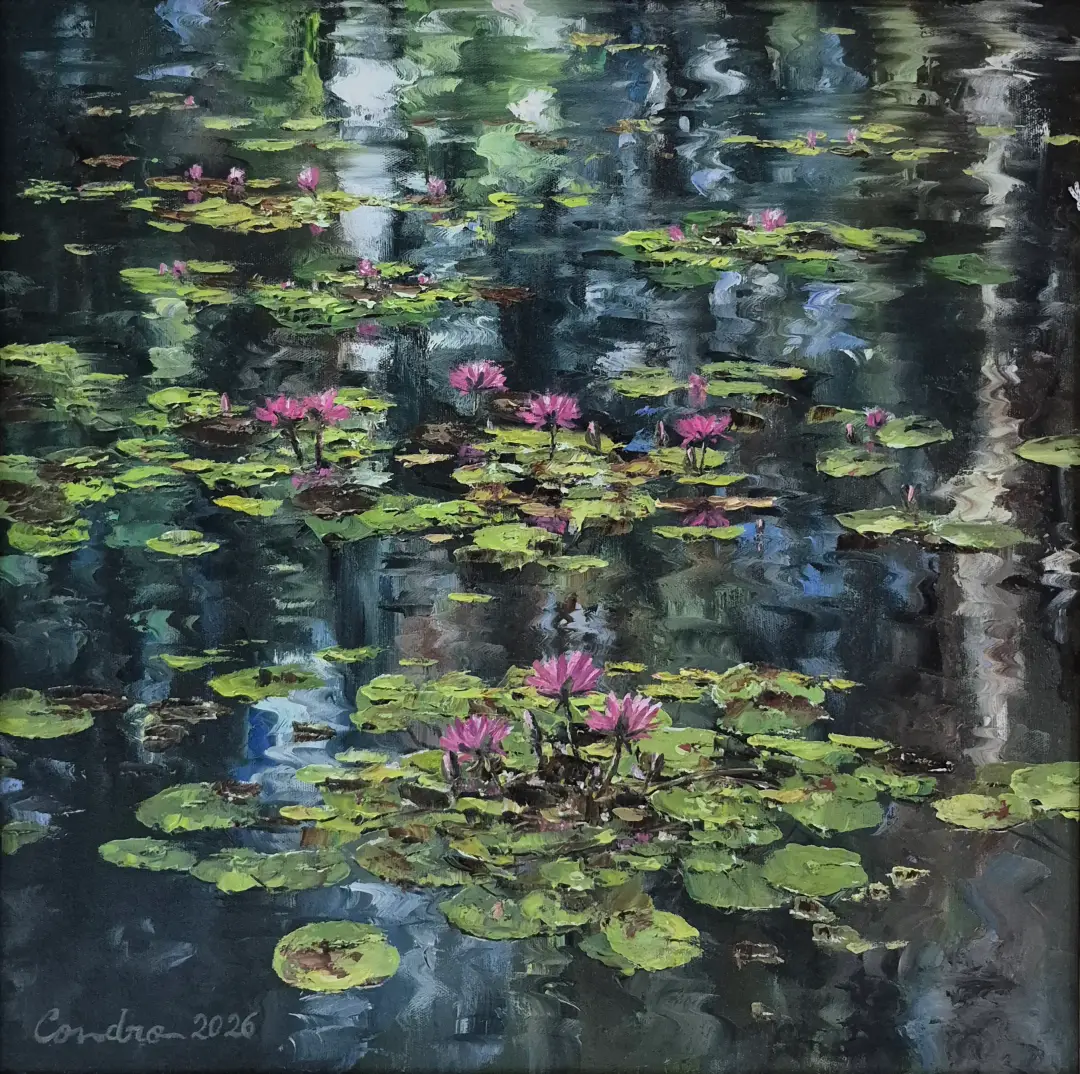 The Silent Song of the Lake by Condro Puspitosari, Oil on Canvas