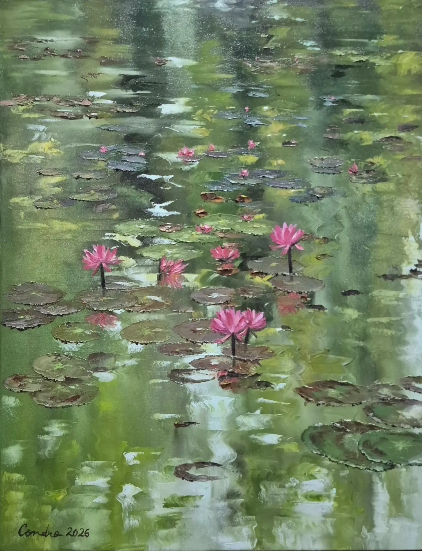 Simfoni Di Atas Air by Condro Puspitosari, Oil on Canvas